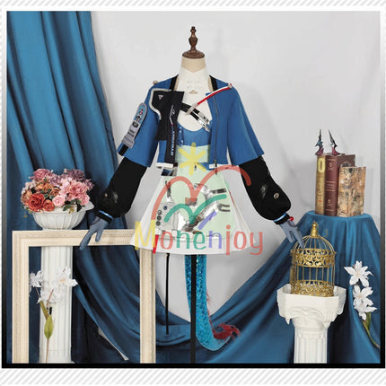 Monenjoy アークナイツ:エンドフィールド  陳千語 コスプレ衣装  チェン・チェンユー コスチューム イベント 尻尾+角付