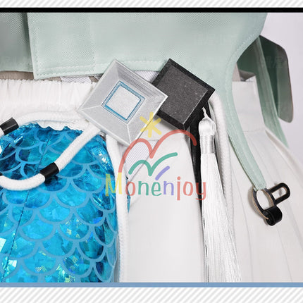 Monenjoy アークナイツ:エンドフィールド  陳千語 コスプレ衣装  チェン・チェンユー コスチューム イベント 尻尾+角付