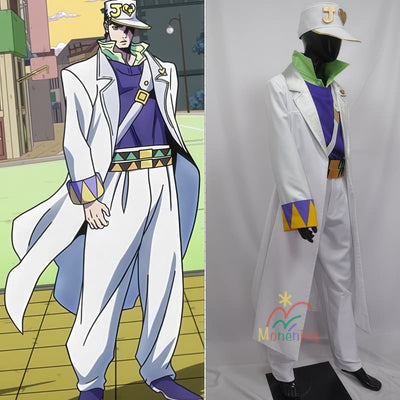 Monenjoy ジョジョの奇妙な冒険 空条承太郎 コスチューム 舞台服 空条徐倫 コスプレ衣装 白色セット コスチューム イベント