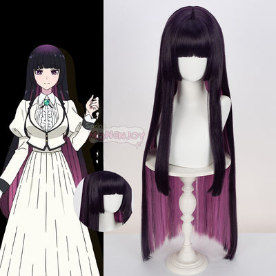Monenjoy ロックは淑女の嗜みでして オト / 黒鉄 音羽 コスプレウィッグ カツラ 約100cm WIG001 - Monenjoy
