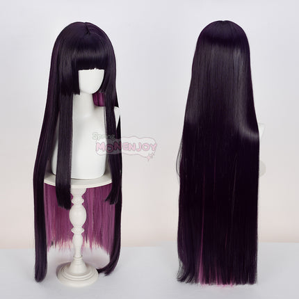 Monenjoy ロックは淑女の嗜みでして オト / 黒鉄 音羽 コスプレウィッグ カツラ 約100cm WIG001 - Monenjoy