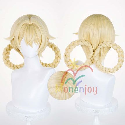 Monenjoy 原神 ヤフォダ ウィッグ 鬘 ナド・クライ 30cm  コスプレ道具 アクセサリー Jahoda cosplay GSwig1019