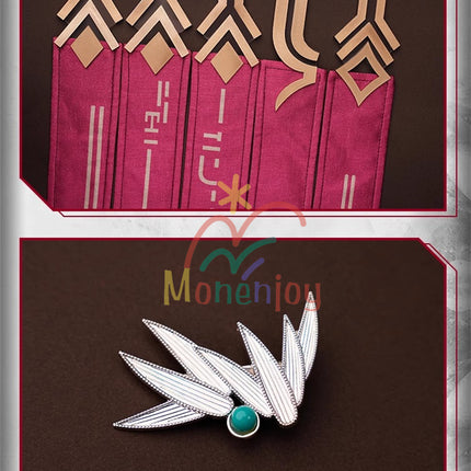 Monenjoy アークナイツ 新約エクシア コスプレ衣装刺繍柄 3d樹脂アクセサリー  高再現度 戦闘服デザイン   Exusiai the New Covenant