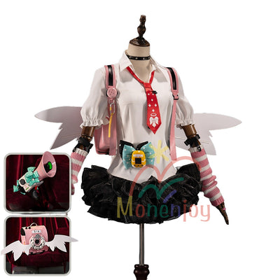 Monenjoy ゼンレスゾーンゼロ 大天使 千夏 大天使 レミエル ゼンゼロ 千夏蕾咪 バーチャルアイドル コスプレ ChinatsuRemiel コスプレ衣装 拡声器スピーカー+鞄追加
