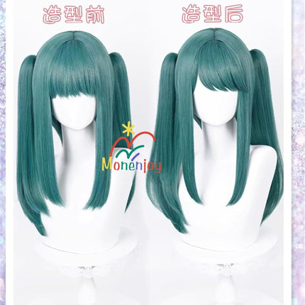 Monenjoy 初音ミク かつら 鬘 WIG ヴァンパイア 吸血鬼 ウィッグ ネット付き コスプレ ツインテール カツラ グッズ アニメ コスプレ道具GS1320 - Monenjoy