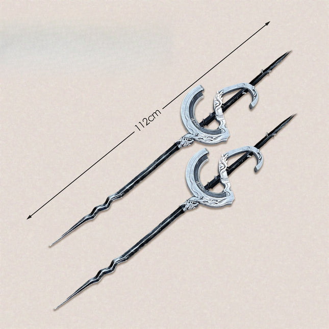 Monenjoy Arknights Lappland the Decadenza Desolate Lappland Staff 112cm PU 2-piece Set Cosplay Prop Weapon Replica Weapon