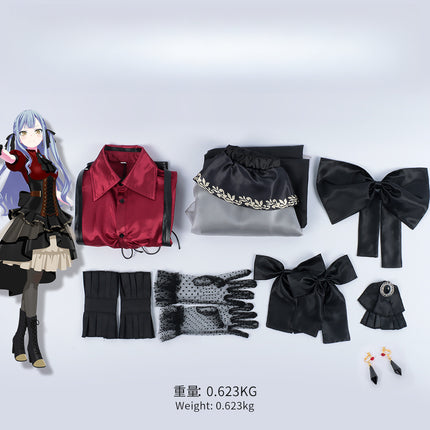 Monenjoy バンドリ!アヴェムジカ TVアニメ ムジカ  若葉 睦 三角 初華 八幡 海鈴 祐天寺 にゃむ 豊川 祥子 イヤリング贈り 舞台服 コスチューム 洋服 イベント 仮装 ロリータ 可愛い  - Monenjoy