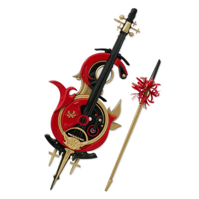 Monenjoy 鳴潮 フローヴァ モチーフ 武器 コスプレ道具 バイオリン 75*35cm アクセサリー 法杖60cm 撮影道具 PVC製