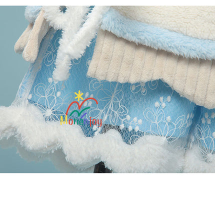 Monenjoy インフィニティニキ ふわもこに溺れる 純潔の守り コスプレ衣装 パステルブルーの水波 洋服 可愛い イベントGS1307 - Monenjoy