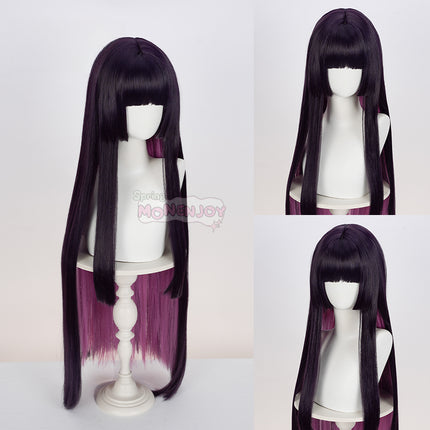 Monenjoy ロックは淑女の嗜みでして オト / 黒鉄 音羽 コスプレウィッグ カツラ 約100cm WIG001 - Monenjoy