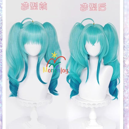 Monenjoy 初音ミク かつら 鬘 WIG ヴァンパイア 吸血鬼 ウィッグ ネット付き コスプレ ツインテール カツラ グッズ アニメ コスプレ道具GS1320 - Monenjoy