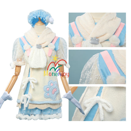 Monenjoy インフィニティニキ ふわもこに溺れる 純潔の守り コスプレ衣装 パステルブルーの水波 洋服 可愛い イベントGS1307 - Monenjoy