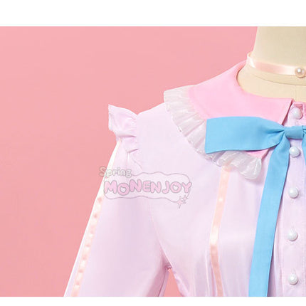 Monenjoy プロセカ サンリオ コラボ 桃井愛莉 コスプレ衣装 ワンピース ドレス feat.マイメロディGS1322 - Monenjoy
