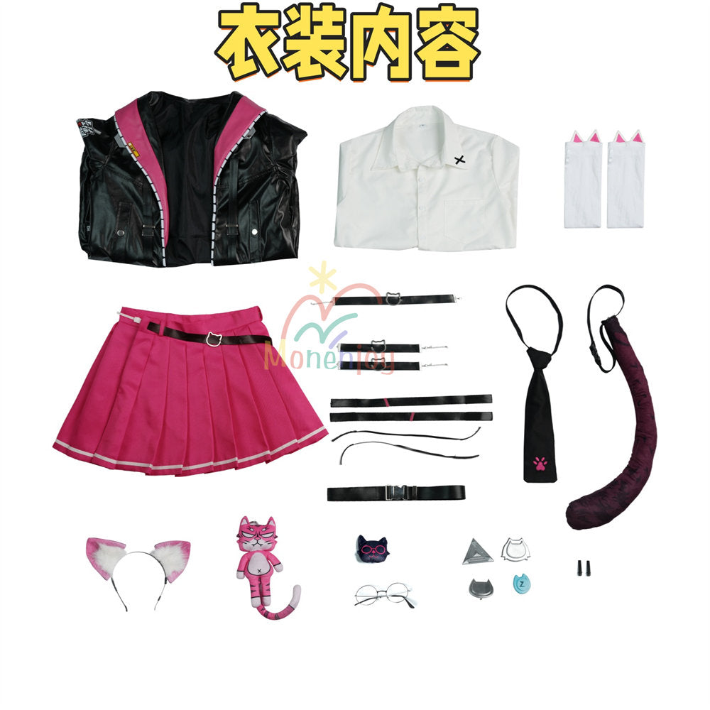 Monenjoy NTE ナナリ コスプレ衣装 ネバエバ コスチューム イベント 耳飾付 ハロウィン舞台対応 Monenjoy