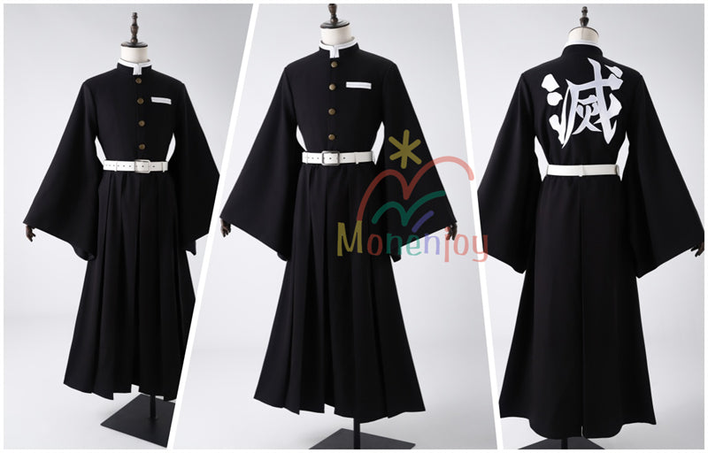 Monenjoy 鬼滅の刃 時透 無一郎 コスプレ衣装 ときとう むいちろう 刺繡柄 プリント文字 隊服 霞柱 日の呼吸の剣士 コスチューム きめつのやいば cosplay