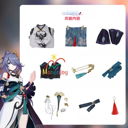 Monenjoy 崩壊3rd フカ 雲墨丹心 コスプレ衣装 崩壊学園 符华 イベント GS1328 - Monenjoy