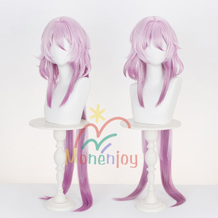 Monenjoy 崩壊スターレイル 長夜月 記憶なのか wig コスプレウィッグ  110cm 三月なのか  カツラ ウィッグ ピンク色GSwig1012