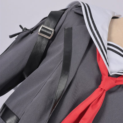 Monenjoy 鳴潮 千咲 コスプレ衣装 JK服 ちさ  WutheringWaves  制服 グレー色 Chisa ユニフォーム イベント コスチュームGS1958