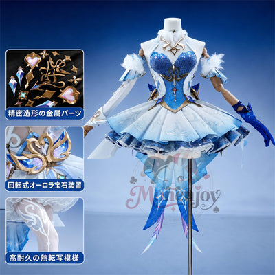 限定特典 Monenjoy 原神 オデット(Odette)コスプレ衣装 金属製パーツ+サテン生地 スネージナヤ編 コスチューム Monenjoy