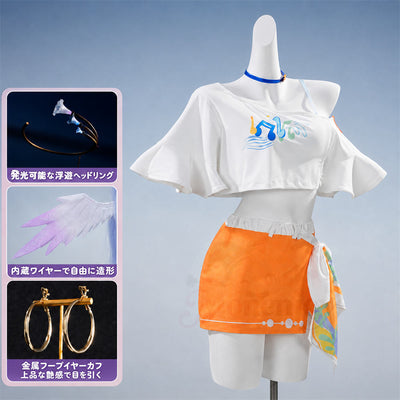 在庫限り|3~5日以内発送|売り切れ次第終了・再販予定なし Monenjoy 崩壊スターレイル 芬达コラボ ロビン 夏服 コスチューム ファンタコラボ コスプレ衣装