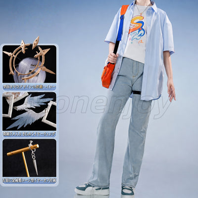 完売 Monenjoy 崩壊スターレイル 芬达コラボ サンデー ロビン 夏服 コスチューム ファンタコラボ コスプレ衣装