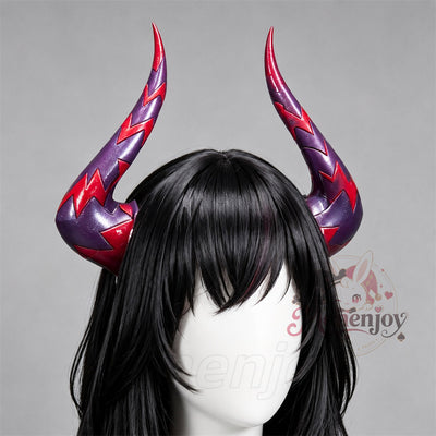 Monenjoy NTE ネバエバ 真紅 コスプレ道具 PLA材質 角 髪飾 ヘアバンド ヘアアクセサリー 萌えグッズ MONENJOY