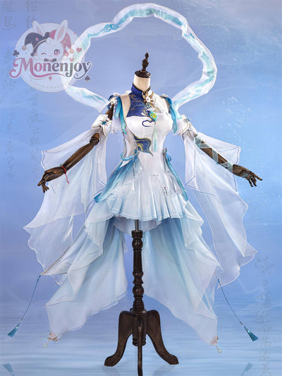 第一弾受注 Monenjoy 鳴潮 清宵 コスプレ衣装 セイショウ 3dPLA材質パーツ 髪飾発光対応可能 コスチューム Monenjoy