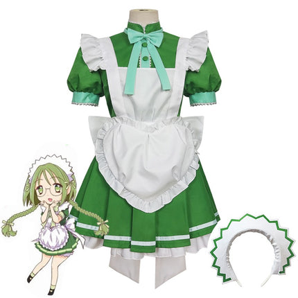 Monenjoy アニメ 東京ミュウミュウ にゅ~ 桃宮 いちご 藍沢 みんと 碧川 れたす 黄 歩鈴 ミュウプリン 藤原 ざくろ カフェ服 コスプレ メイド服 可愛い ハロウィン - Monenjoy