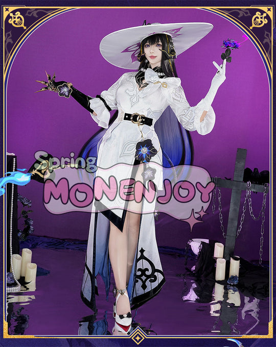Monenjoy 崩壊スターレイル　コンスタンス　永火官邸　ダリア　合金製パーツ　コスプレ衣装　帽子付　天外衛星通信 　コスチューム Monenjoy