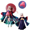 Monenjoy　超かぐや姫！ 月見ヤチヨ コスプレ衣装　ヘアアクセサリー付　コスチューム　和服　仮装　酒寄彩葉 　ぬいぐるみ＋和傘別途追加対応