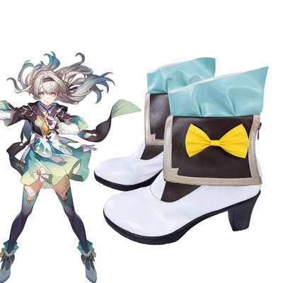 Monenjoy 崩壊スターレイル　ホタル 靴　コスプレ道具　スパッツブーツ　デザイン　オーダーメイド - Monenjoy