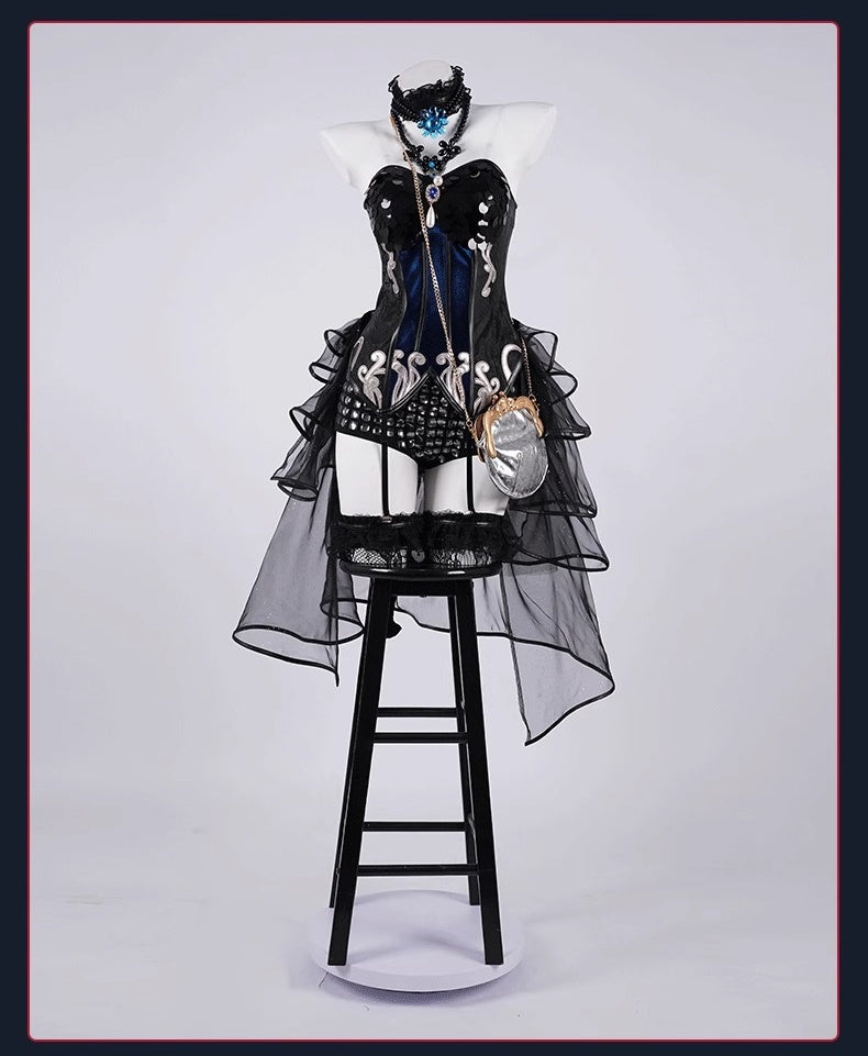 Monenjoy　アイデンティティ5　踊り子　クロートー　コスプレ衣装　IdentityV　コスプレ　眼鏡＋3ｄ樹脂アクセサリー＋鞄付　GS1158 - Monenjoy