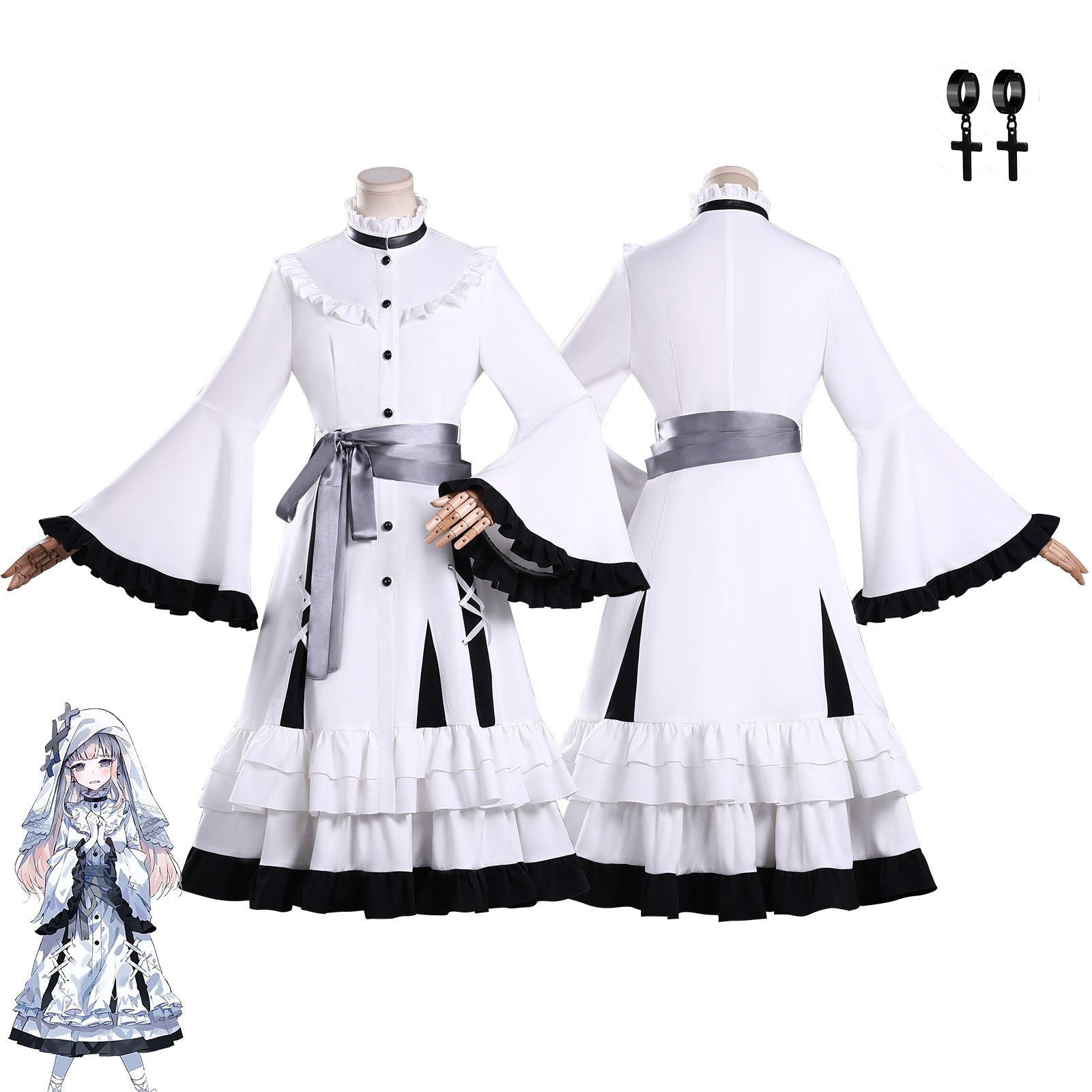 Monenjoy 魔法少女ノ魔女裁判　氷上メルル　コスプレ衣装　ドレス　ワンピース　ハロウィン｜まのさば MONENJOY