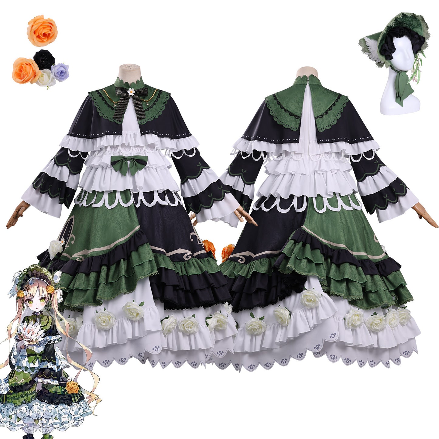 Monenjoy　魔法少女ノ魔女裁判 遠野ハンナ コスプレ衣装　イベント　コスチューム　ドレス　ワンピース MONENJOY