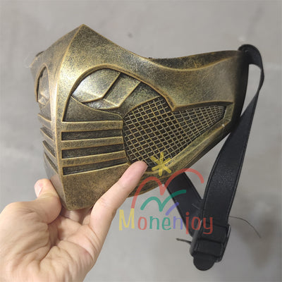 Monenjoy　モータルコンバット　スコーピオン（Scorpion）/ 全蠍人　16.5*12cm 白井流　スコーピオン　マスク　FRP材質　コスプレ道具　忍者　武器モデル　 MONENJOY