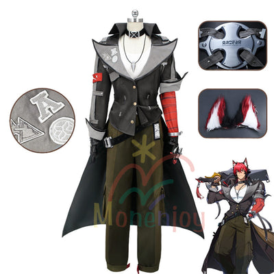 Monenjoy　ゼンゼロ 狛野真斗 コスプレ衣装　耳飾り＋背装備品付　怪啖屋 ウィッグ追加　ゼンレスゾーンゼロ　イベント　仮装