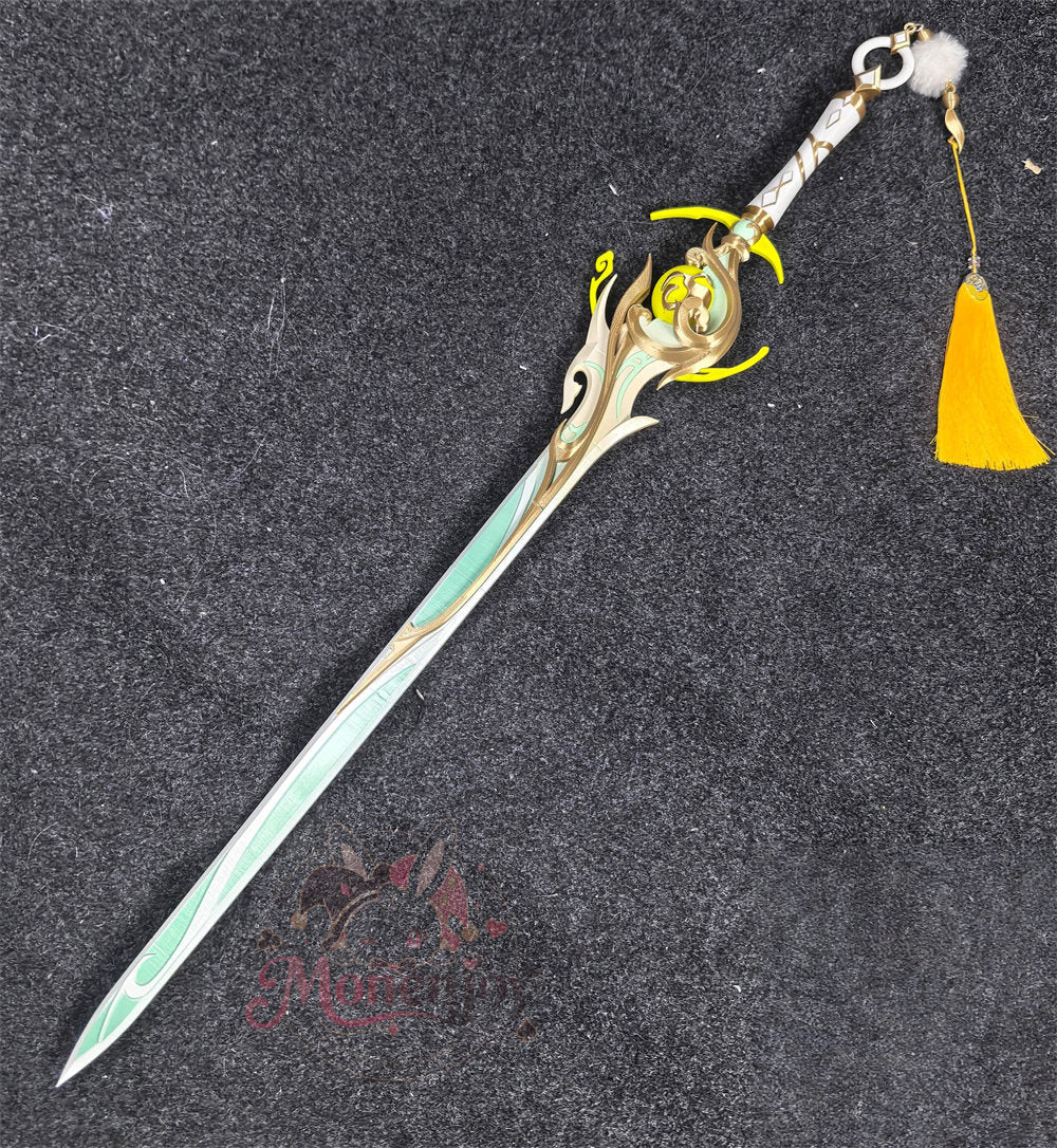 Monenjoy 原神 三日月の含光 片手剣 コスプレ道具 PLA材質 兹白 専用の