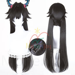 Monenjoy　アークナイツ　エンドフィールド　 チェン・センユー　 ウィッグ　長83cm　カツラ　コスプレ道具　耐熱ウィッグ MONENJOY