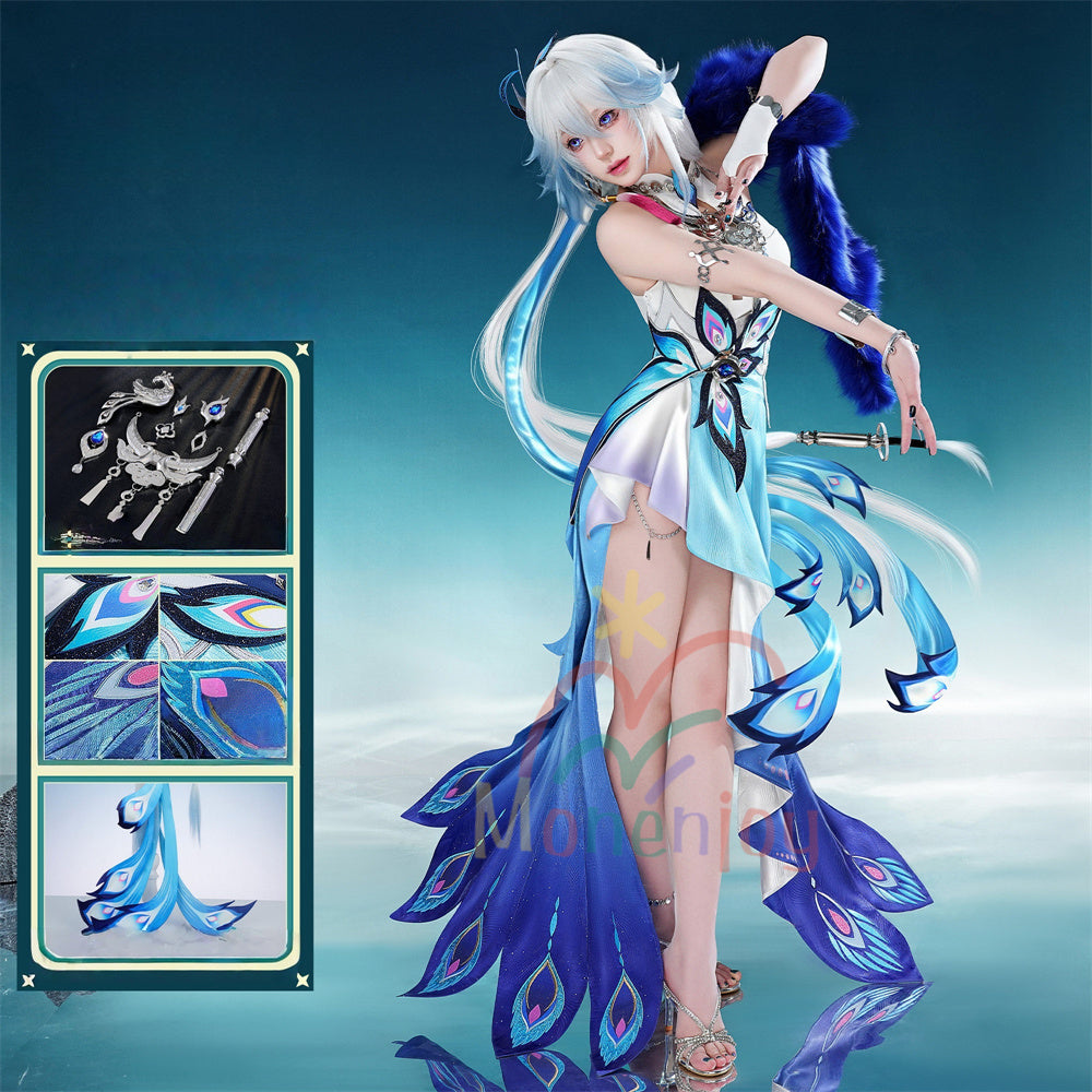 Monenjoy　崩壊スターレイル　爻光 コスプレ衣装　こうこう　金属製パーツ　仙舟『玉殿』の戎韜将軍　コスチューム MONENJOY