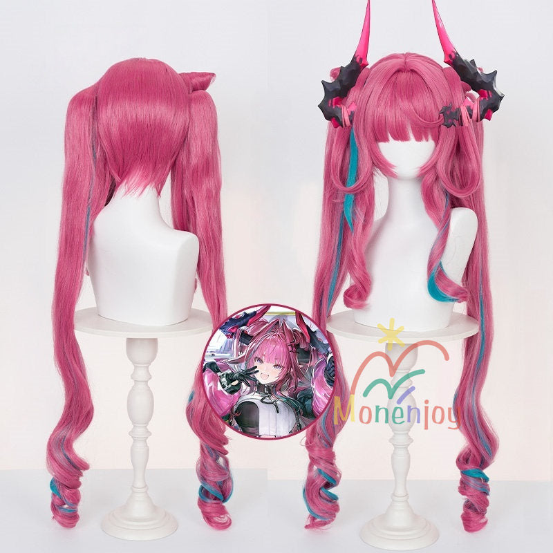 Monenjoy　アークナイツ：エンドフィールド　イヴォンヌ　ウィッグ　85cm　かつら　コスプレ道具　