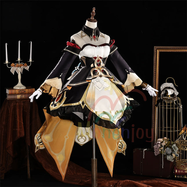 Monenjoy 原神 サンドローネ コスプレ衣装 傀儡 執行官コスチューム 髪飾り+ぜんまい式背中パーツ付 ナドクライ編 イベント 3d樹脂製パーツ 洋服