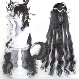 Monenjoy　アークナイツ ウァン　望　ウィッグ　110cm　Wang　カツラ　コスプレ道具　耐熱ウィッグ　自然感　イベント MONENJOY