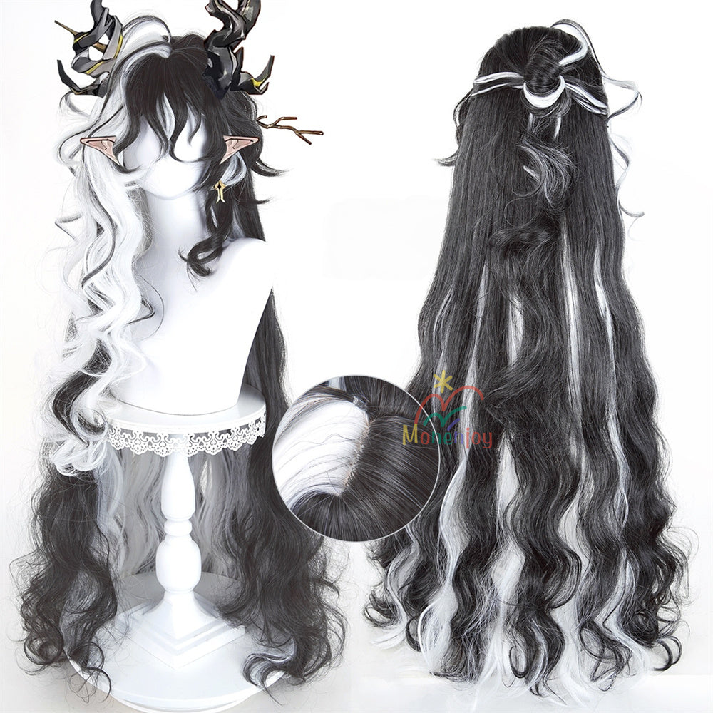 Monenjoy　アークナイツ ウァン　望　ウィッグ　110cm　Wang　カツラ　コスプレ道具　耐熱ウィッグ　自然感　イベント MONENJOY