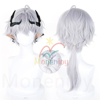 Monenjoy　アークナイツ エンドフィールド　アダシール　ウィッグ　長55cm　カツラ　コスプレ道具　耐熱ウィッグ MONENJOY