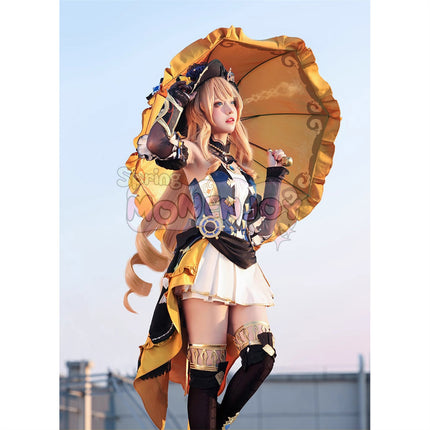 Monenjoy 原神　ナヴィア　コスプレ衣装　 金属製パーツ　神の目　Navia　棘薔薇の会の現会長　イベント　コスチュームGS1222