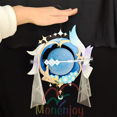 Monenjoy 原神　コロンビー　帳の夜曲　モチーフ武器　コスプレ道具　発光可能 ネフェル 法器　武器モデル　PLA＆Petg材質　25*22cm　 MONENJOY