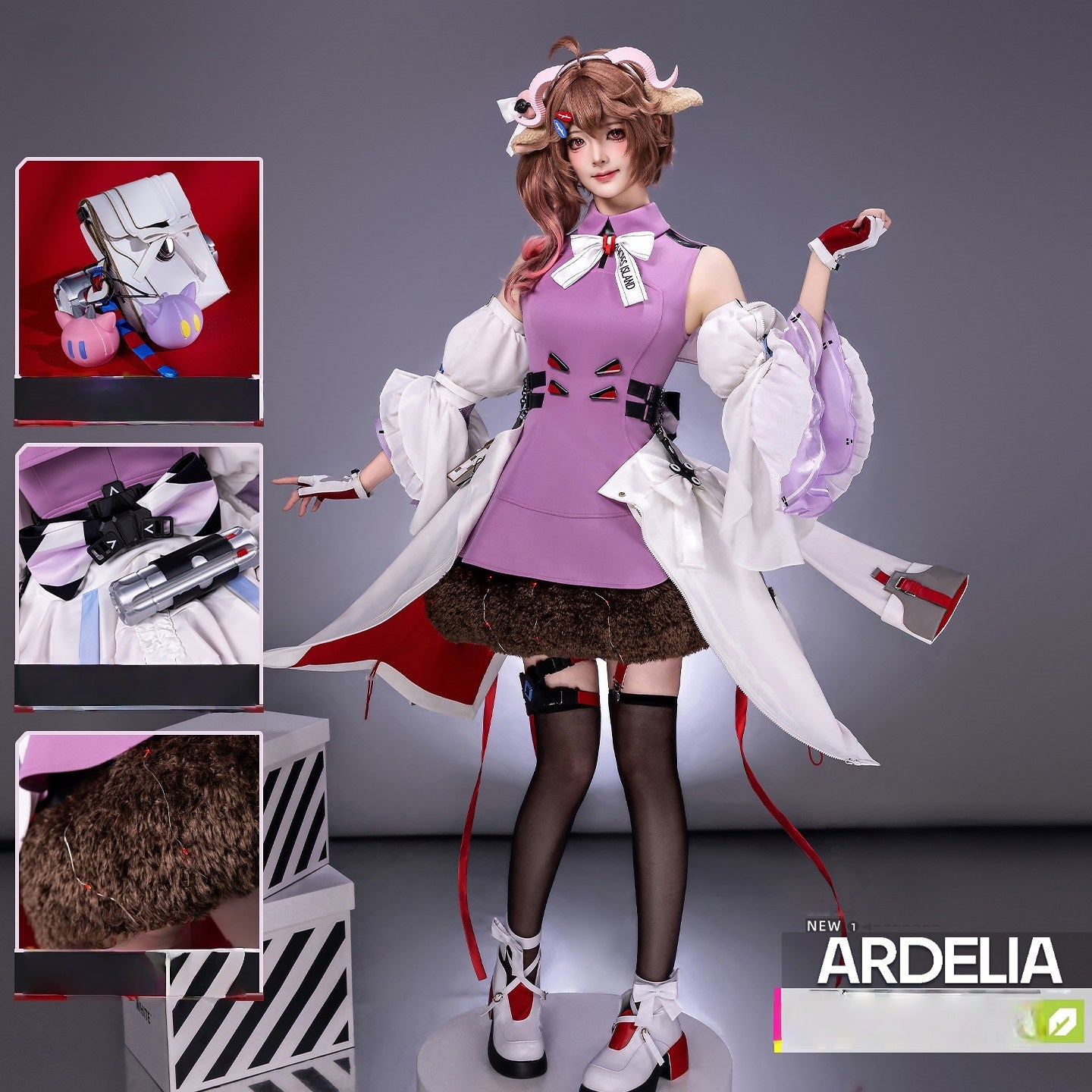 Monenjoy　アークナイツエンドフィールド アルデリア 洋服　紫色　ドレス　コスプレ衣装 Ardelia　아델리아　コスチューム Monenjoy