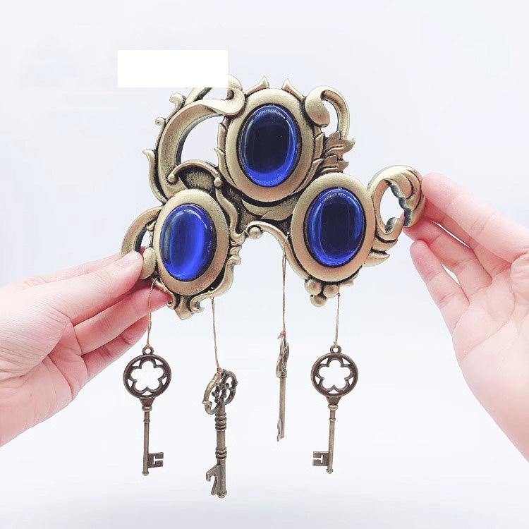 Monenjoy ツイステ コスプレ道具 学園長の鍵　カギ 腰飾り 腰かけ PU製　ディア・クロウリー 撮影道具　コスチューム　イベント　仮装　ハロウィン　学園祭　周年祭　おもちゃ ツイステッドワンダーランド - Monenjoy