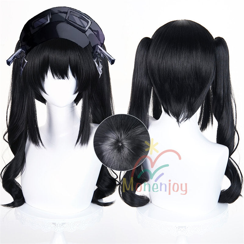 Monenjoy 魔法少女ノ魔女裁判　黒部 ナノカ　 かつら　本体30cm+ポニー50cm |大魔女　　コスプレ　ふんわり　自然感　まのさば ウィッグ　鬘　コスプレ道具