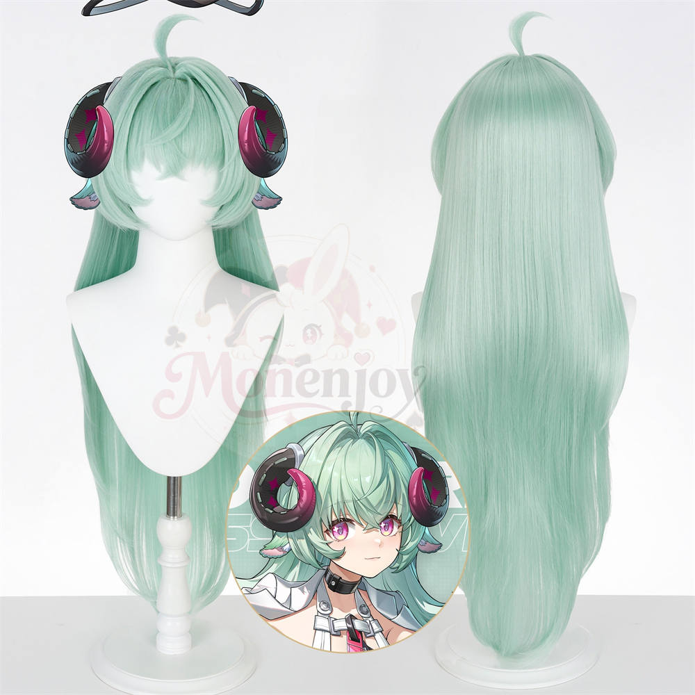 Monenjoy　NTE　イロヒ　ウィッグ　カツラ　90cm　ネバエバ　コスプレ　耐熱ウィッグ　ロングストレート 高温ファイバー 変形対応（カール・ストレート可） Monenjoy